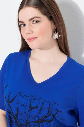 Plus size veliki brojevi Majica kratkih rukava V ovratnika za punije