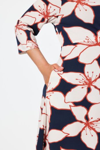 Plus size veliki brojevi Haljina midi 3/4 rukava za punije