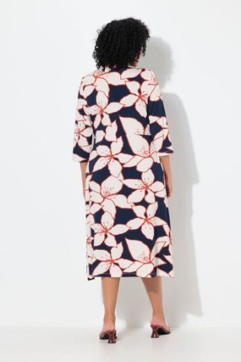 Plus size veliki brojevi Haljina midi 3/4 rukava za punije