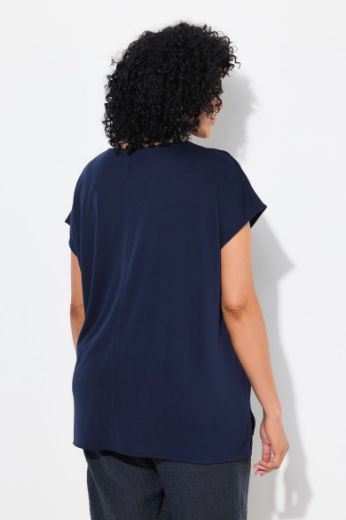 Plus size veliki brojevi Majica kratkih rukava V ovratnika za punije