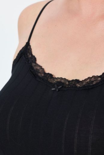 Plus size veliki brojevi Potkošulja s dodatkom ukrasne čipke za punije