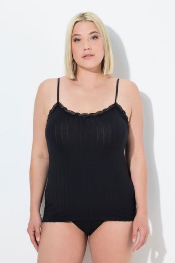 Plus size veliki brojevi Potkošulja s dodatkom ukrasne čipke za punije