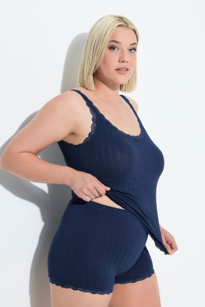 Veliki brojevi Potkošulja s dodatkom ukrasne čipke moda za punije