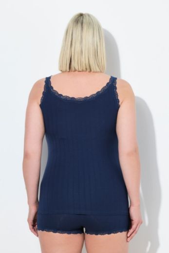 Plus size veliki brojevi Potkošulja s dodatkom ukrasne čipke za punije