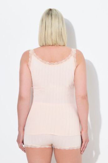 Plus size veliki brojevi Potkošulja s dodatkom ukrasne čipke za punije