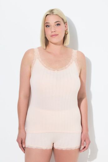 Plus size veliki brojevi Potkošulja s dodatkom ukrasne čipke za punije