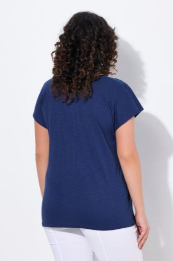 Plus size veliki brojevi Majica kratkih rukava V ovratnika za punije