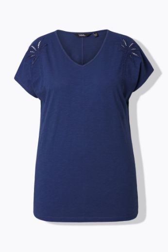 Plus size veliki brojevi Majica kratkih rukava V ovratnika za punije