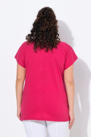 Plus size veliki brojevi Majica kratkih rukava V ovratnika za punije
