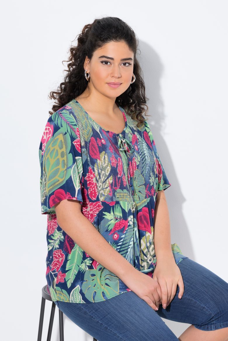 Plus size veliki brojevi Bluza kratkih rukava A kroja za punije