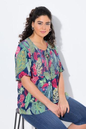 Plus size veliki brojevi Bluza kratkih rukava A kroja za punije