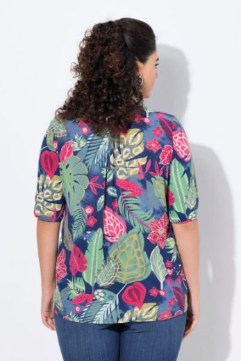 Plus size veliki brojevi Bluza kratkih rukava A kroja za punije