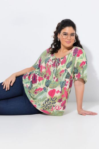 Plus size veliki brojevi Bluza kratkih rukava A kroja za punije
