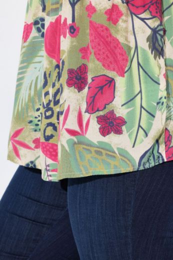 Plus size veliki brojevi Bluza kratkih rukava A kroja za punije