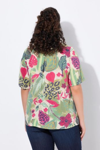 Plus size veliki brojevi Bluza kratkih rukava A kroja za punije