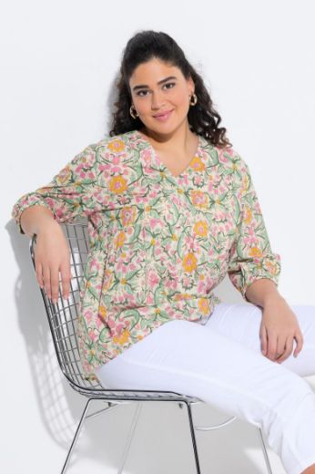 Plus size veliki brojevi Bluza 3/4 rukava A kroja za punije