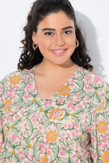 Plus size veliki brojevi Bluza 3/4 rukava A kroja za punije