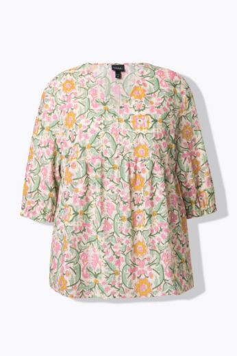 Plus size veliki brojevi Bluza 3/4 rukava A kroja za punije
