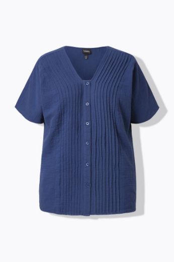 Plus size veliki brojevi Bluza kratkih rukava od muslina za punije