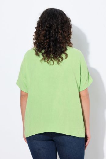 Plus size veliki brojevi Bluza kratkih rukava od muslina za punije