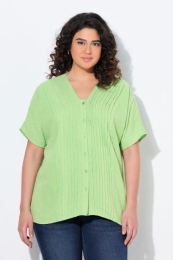 Plus size veliki brojevi Bluza kratkih rukava od muslina za punije