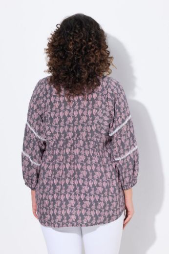 Plus size veliki brojevi Bluza 3/4 rukava V ovratnika za punije