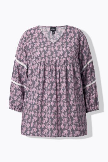 Plus size veliki brojevi Bluza 3/4 rukava V ovratnika za punije