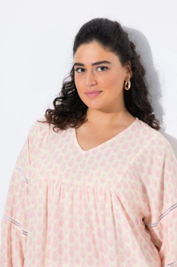 Plus size veliki brojevi Bluza 3/4 rukava V ovratnika za punije