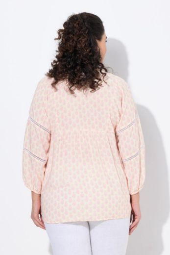 Plus size veliki brojevi Bluza 3/4 rukava V ovratnika za punije