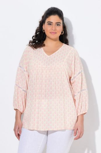 Plus size veliki brojevi Bluza 3/4 rukava V ovratnika za punije