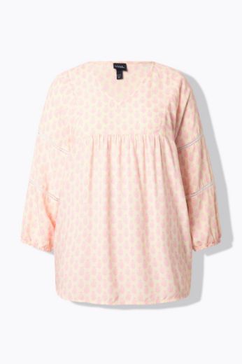 Plus size veliki brojevi Bluza 3/4 rukava V ovratnika za punije