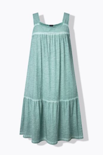 Plus size veliki brojevi Haljina midi bez rukava na volane za punije
