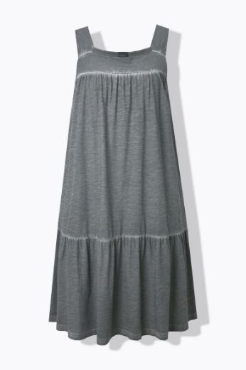 Plus size veliki brojevi Haljina midi bez rukava na volane za punije