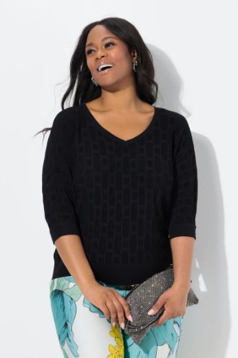 Plus size veliki brojevi Pulover 3/4 rukava V ovratnika za punije