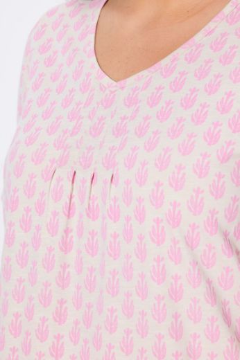 Plus size veliki brojevi Majica kratkih rukava V ovratnika za punije