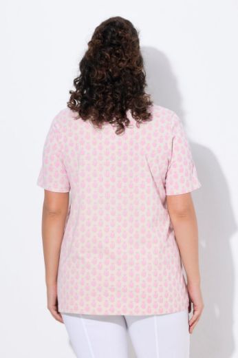 Plus size veliki brojevi Majica kratkih rukava V ovratnika za punije