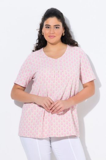 Plus size veliki brojevi Majica kratkih rukava V ovratnika za punije