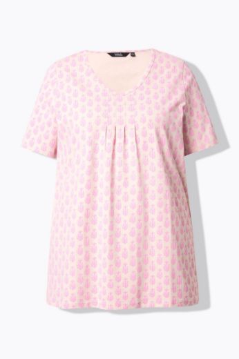 Plus size veliki brojevi Majica kratkih rukava V ovratnika za punije