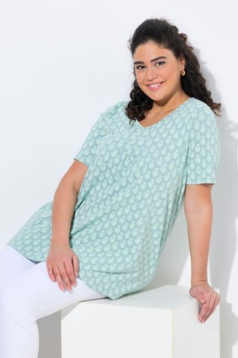 Plus size veliki brojevi Majica kratkih rukava V ovratnika za punije
