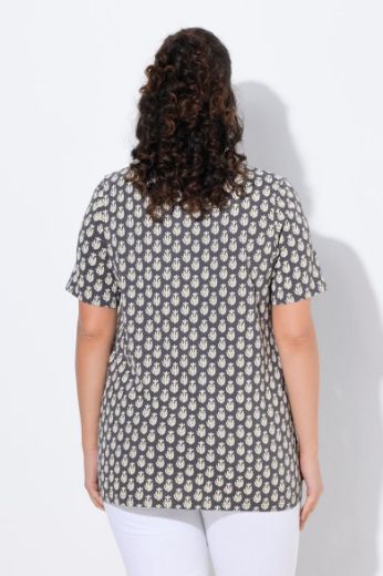 Plus size veliki brojevi Majica kratkih rukava V ovratnika za punije