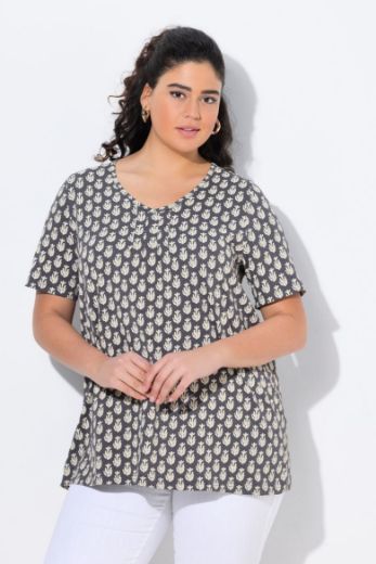 Plus size veliki brojevi Majica kratkih rukava V ovratnika za punije