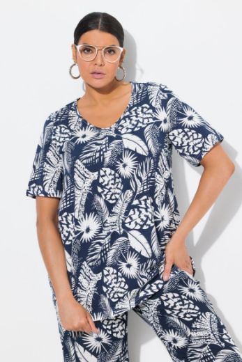 Plus size veliki brojevi Majica kratkih rukava V ovratnika za punije