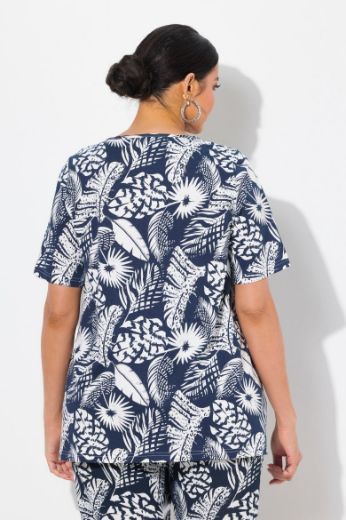 Plus size veliki brojevi Majica kratkih rukava V ovratnika za punije