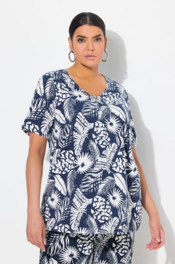 Plus size veliki brojevi Majica kratkih rukava V ovratnika za punije