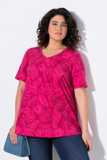 Plus size veliki brojevi Majica kratkih rukava V ovratnika za punije