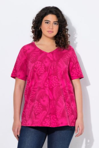 Plus size veliki brojevi Majica kratkih rukava V ovratnika za punije