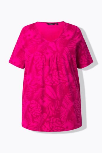 Plus size veliki brojevi Majica kratkih rukava V ovratnika za punije