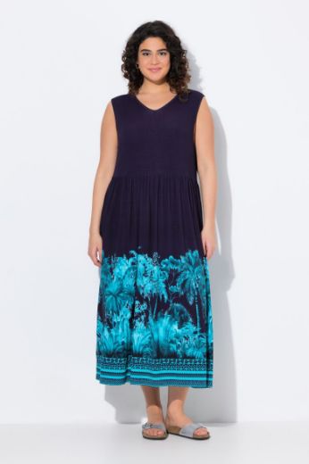 Plus size veliki brojevi Haljina maxi bez rukava za punije