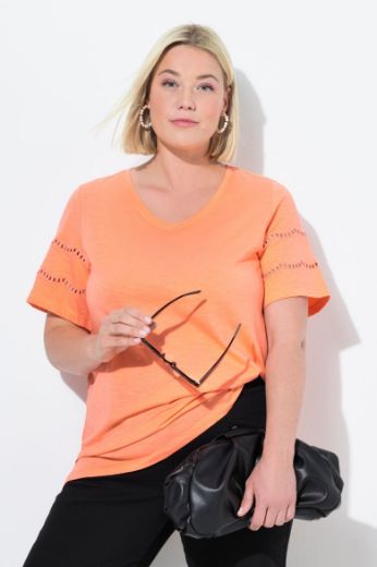Plus size veliki brojevi Majica kratkih rukava V ovratnika za punije