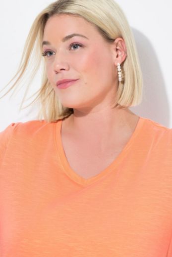 Plus size veliki brojevi Majica kratkih rukava V ovratnika za punije